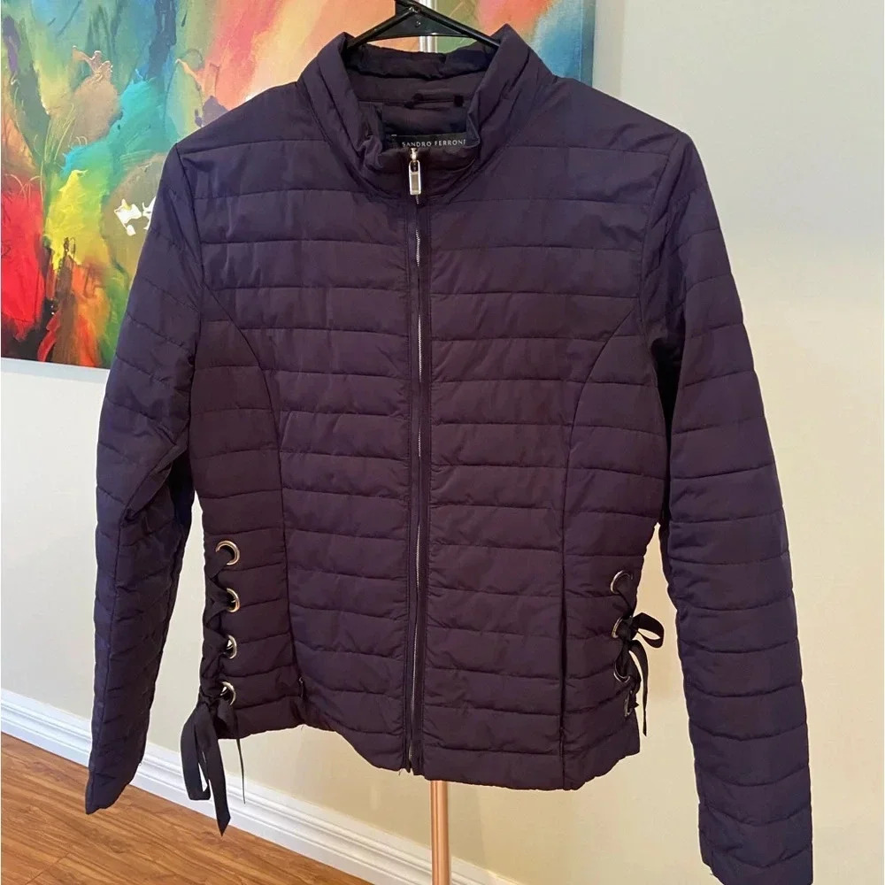 Stylish navy puffer vest